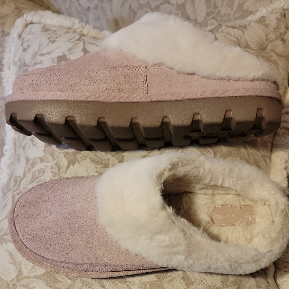 Pink and White Cozy Fur-Lined Slippers - Picture 3 of 3